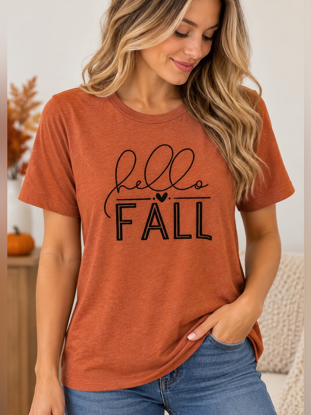 Like New & Perfect For Fall! Hello Fall Tee- Size XXL